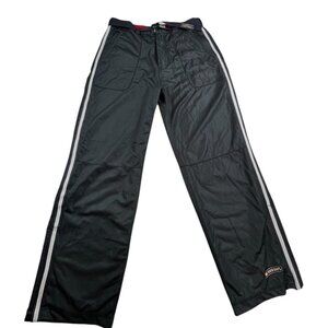 Sideout Athletic Pants Men 36x30 Black Warm Up Track Mesh Lined Zip Ankles